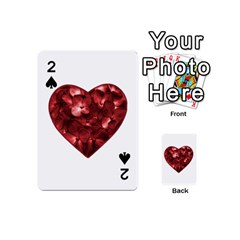 Floral Heart Shape Ornament Playing Cards 54 (mini)  by dflcprints