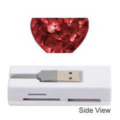 Floral Heart Shape Ornament Memory Card Reader (stick)  by dflcprints