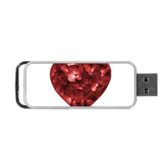 Floral Heart Shape Ornament Portable Usb Flash (one Side) by dflcprints