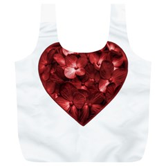 Floral Heart Shape Ornament Full Print Recycle Bags (l)  by dflcprints