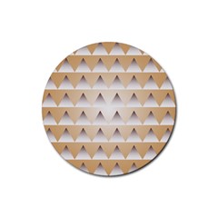 Pattern Retro Background Texture Rubber Round Coaster (4 Pack) 