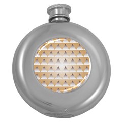 Pattern Retro Background Texture Round Hip Flask (5 Oz) by Nexatart