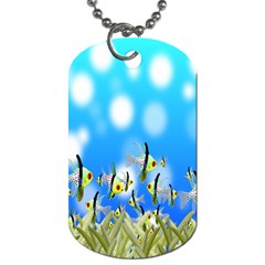 Pisces Underwater World Fairy Tale Dog Tag (one Side) by Nexatart