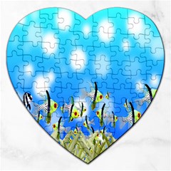 Pisces Underwater World Fairy Tale Jigsaw Puzzle (heart) by Nexatart