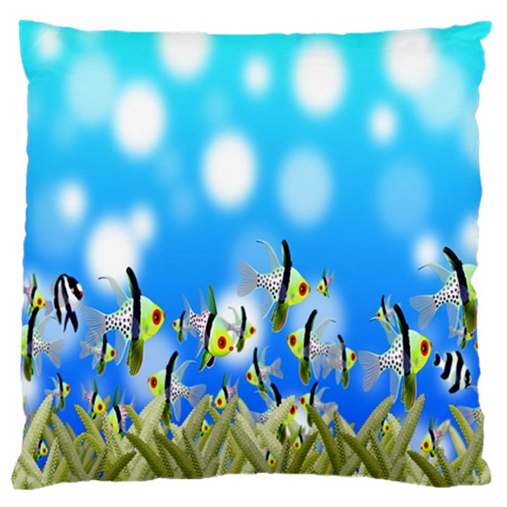 Pisces Underwater World Fairy Tale Large Cushion Case (One Side)