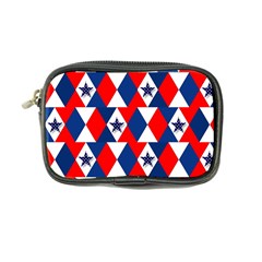 Patriotic Red White Blue 3d Stars Coin Purse by Nexatart