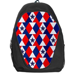 Patriotic Red White Blue 3d Stars Backpack Bag by Nexatart