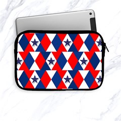 Patriotic Red White Blue 3d Stars Apple Ipad Mini Zipper Cases by Nexatart