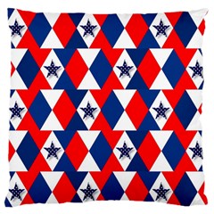 Patriotic Red White Blue 3d Stars Standard Flano Cushion Case (two Sides) by Nexatart