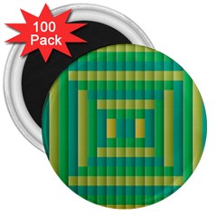 Pattern Grid Squares Texture 3  Magnets (100 Pack)