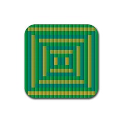 Pattern Grid Squares Texture Rubber Coaster (square) 