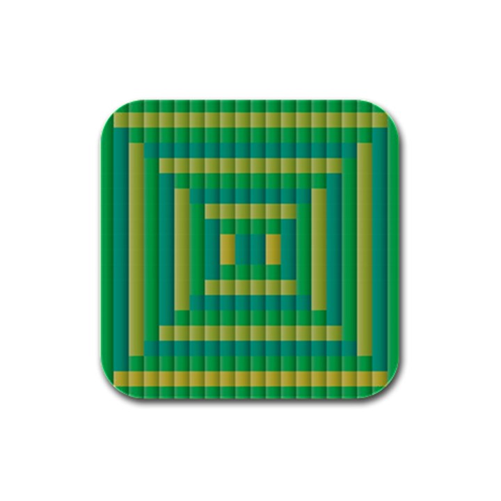 Pattern Grid Squares Texture Rubber Square Coaster (4 pack) 