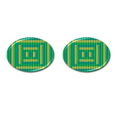 Pattern Grid Squares Texture Cufflinks (oval) by Nexatart