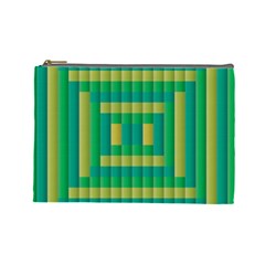 Pattern Grid Squares Texture Cosmetic Bag (large)  by Nexatart