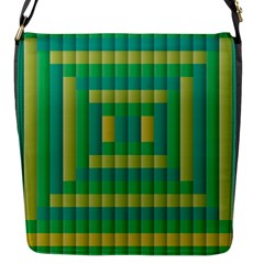 Pattern Grid Squares Texture Flap Messenger Bag (s) by Nexatart