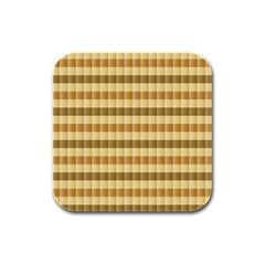 Pattern Grid Squares Texture Rubber Square Coaster (4 Pack) 