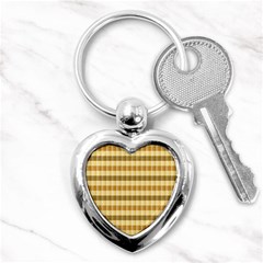 Pattern Grid Squares Texture Key Chains (heart)  by Nexatart