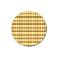 Pattern Grid Squares Texture Magnet 3  (round) by Nexatart