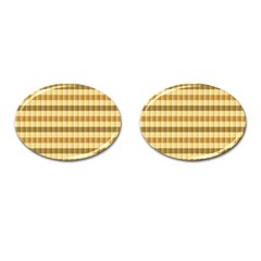 Pattern Grid Squares Texture Cufflinks (oval) by Nexatart