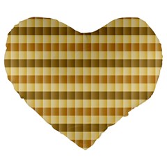 Pattern Grid Squares Texture Large 19  Premium Flano Heart Shape Cushions by Nexatart