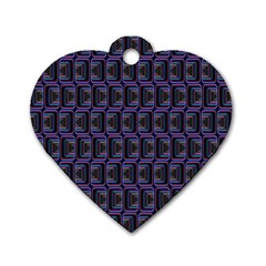 Psychedelic 70 S 1970 S Abstract Dog Tag Heart (two Sides) by Nexatart