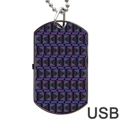 Psychedelic 70 S 1970 S Abstract Dog Tag Usb Flash (one Side) by Nexatart