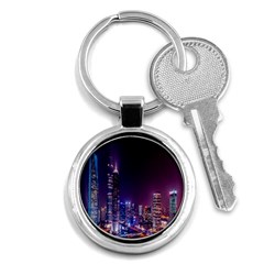 Raised Building Frame Key Chains (round) 