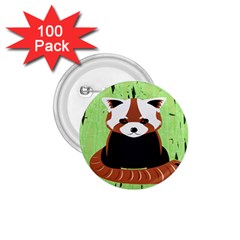 Red Panda Bamboo Firefox Animal 1 75  Buttons (100 Pack)  by Nexatart