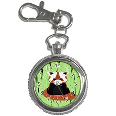 Red Panda Bamboo Firefox Animal Key Chain Watches by Nexatart