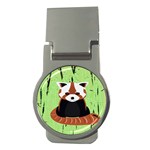 Red Panda Bamboo Firefox Animal Money Clips (Round)  Front