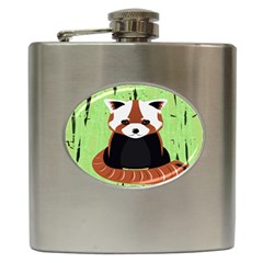 Red Panda Bamboo Firefox Animal Hip Flask (6 Oz) by Nexatart