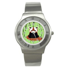 Red Panda Bamboo Firefox Animal Stainless Steel Watch by Nexatart