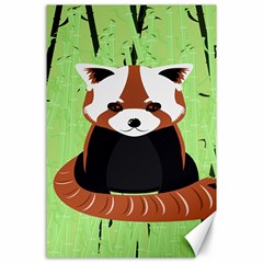 Red Panda Bamboo Firefox Animal Canvas 24  X 36  by Nexatart