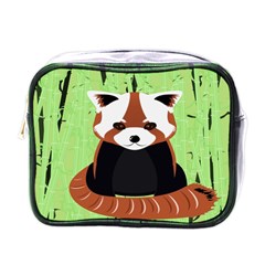 Red Panda Bamboo Firefox Animal Mini Toiletries Bags by Nexatart