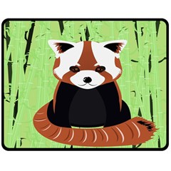 Red Panda Bamboo Firefox Animal Fleece Blanket (medium)  by Nexatart