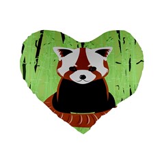 Red Panda Bamboo Firefox Animal Standard 16  Premium Heart Shape Cushions by Nexatart