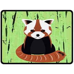 Red Panda Bamboo Firefox Animal Double Sided Fleece Blanket (large)  by Nexatart