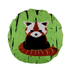 Red Panda Bamboo Firefox Animal Standard 15  Premium Flano Round Cushions by Nexatart