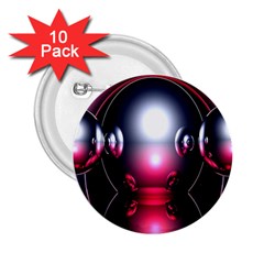 Red 3d  Computer Work 2.25  Buttons (10 pack) 