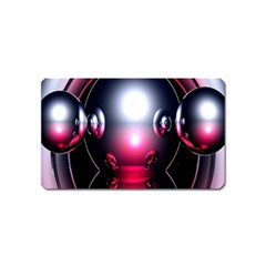 Red 3d  Computer Work Magnet (Name Card)