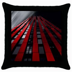 Red Building City Throw Pillow Case (black) by Nexatart