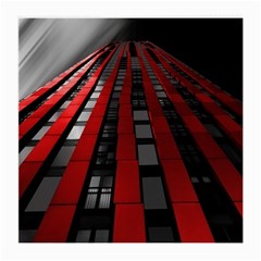 Red Building City Medium Glasses Cloth (2-side) by Nexatart