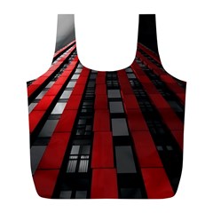 Red Building City Full Print Recycle Bags (l)  by Nexatart