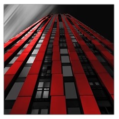 Red Building City Large Satin Scarf (square) by Nexatart