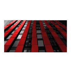 Red Building City Satin Wrap by Nexatart