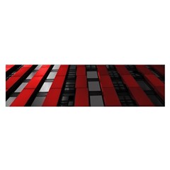 Red Building City Satin Scarf (oblong) by Nexatart