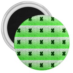 Shamrock Pattern Background 3  Magnets by Nexatart