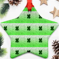 Shamrock Pattern Background Ornament (Star)