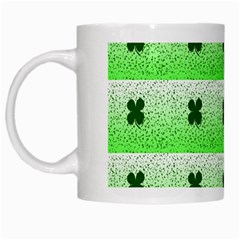 Shamrock Pattern Background White Mugs