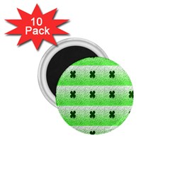 Shamrock Pattern Background 1.75  Magnets (10 pack) 